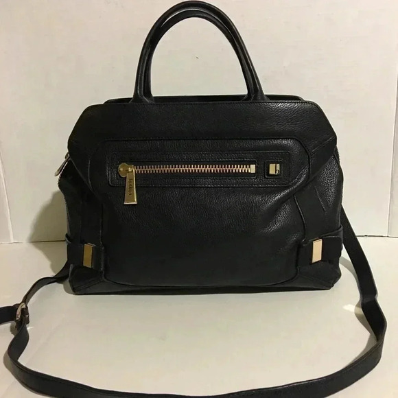 Botkier Black leather satchel handbag - Picture 1 of 8